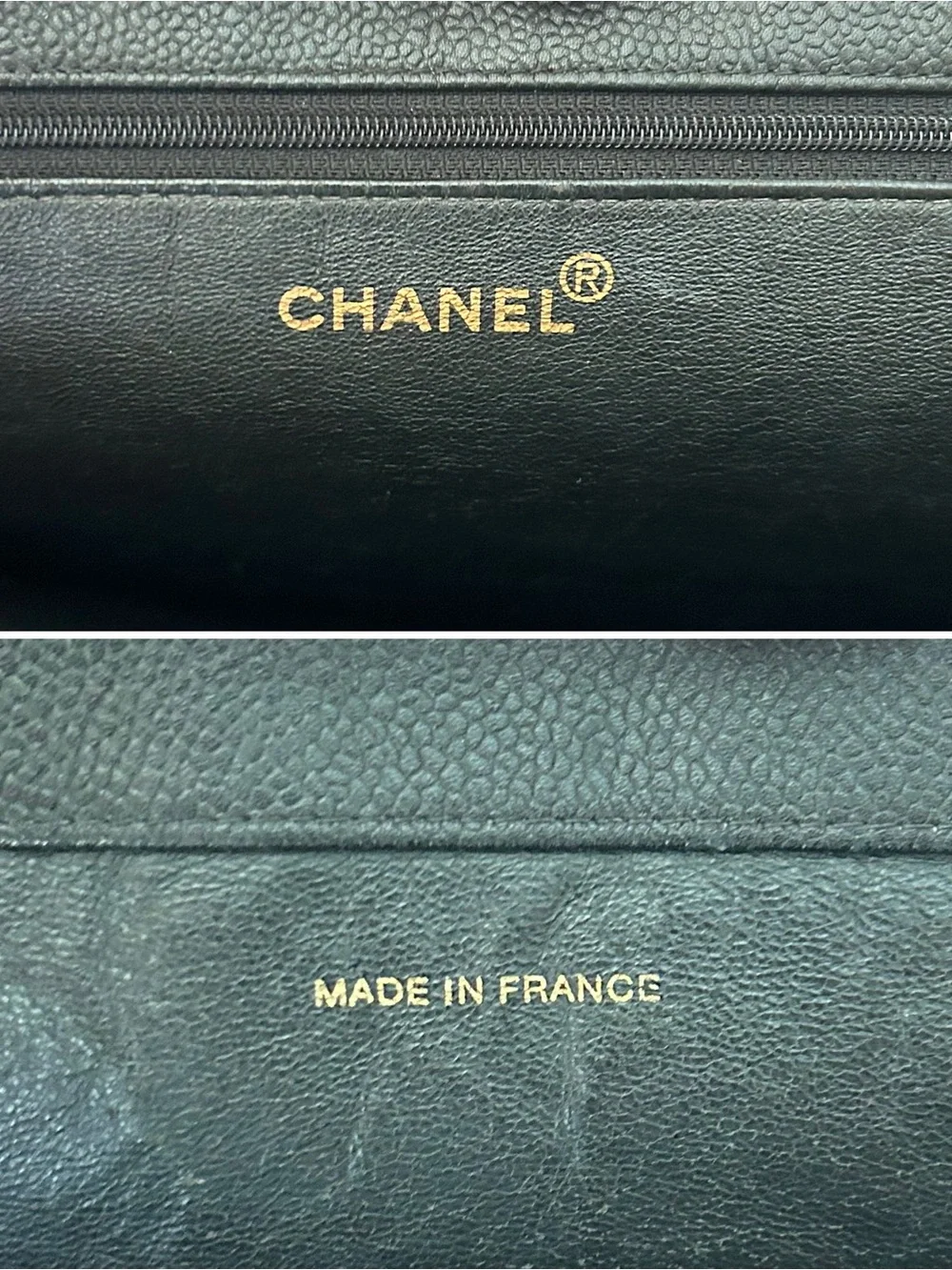 CHANEL Black Caviar Leather CC Tote